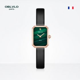 OBLVLO Top Brand Luxury Quartz Watch Leather Strap Gift Female Watch LW-PGBL