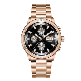 OBLVLO CM Series Mens Designer Watches Rose Gold Automatic Watch CM-P-Black