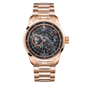 OBLVLO Automatic Mechanical Luminous Earth Star Watch GC-SW-PBPS