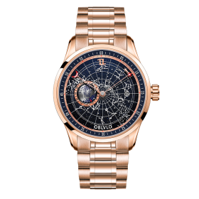 OBLVLO Automatic Mechanical Luminous Earth Star Watch GC-SW-PLPS