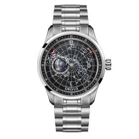OBLVLO Automatic Mechanical Luminous Earth Star Watch GC-SW-YBYS