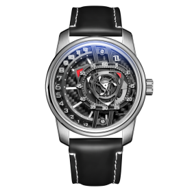 OBLVLO hollow-out Rotor Super Luminous Blue Nightligh Automatic Mechanical mens Watches JM-ROTOR-YCBL