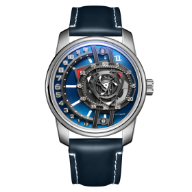 OBLVLO hollow-out Rotor Super Luminous Blue Nightligh Automatic Mechanical mens Watches JM-ROTOR-YLLL