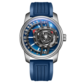 OBLVLO hollow-out Rotor Super Luminous Blue Nightligh Automatic Mechanical mens Watches JM-ROTOR-YLLR
