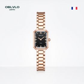 OBLVLO Fashion Quartz Watch for Women Stainless Steel Strap Luxury Waterproof High Quality Watch for Women LW-PBP