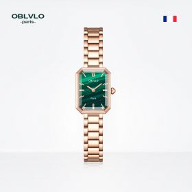 OBLVLO Fashion Quartz Watch for Women Stainless Steel Strap Luxury Waterproof High Quality Watch for Women LW-PGP