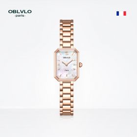 OBLVLO Fashion Quartz Watch for Women Stainless Steel Strap Luxury Waterproof High Quality Watch for Women LW-PWP