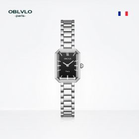 OBLVLO Fashion Quartz Watch for Women Stainless Steel Strap Luxury Waterproof High Quality Watch for Women LW-YBY