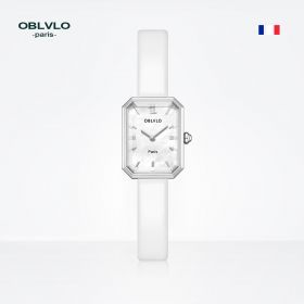 OBLVLO Top Brand Elegant Women Watch Steel Luxury Quartz Watch Leather Strap Gift Female New Design Watch LW-YWW