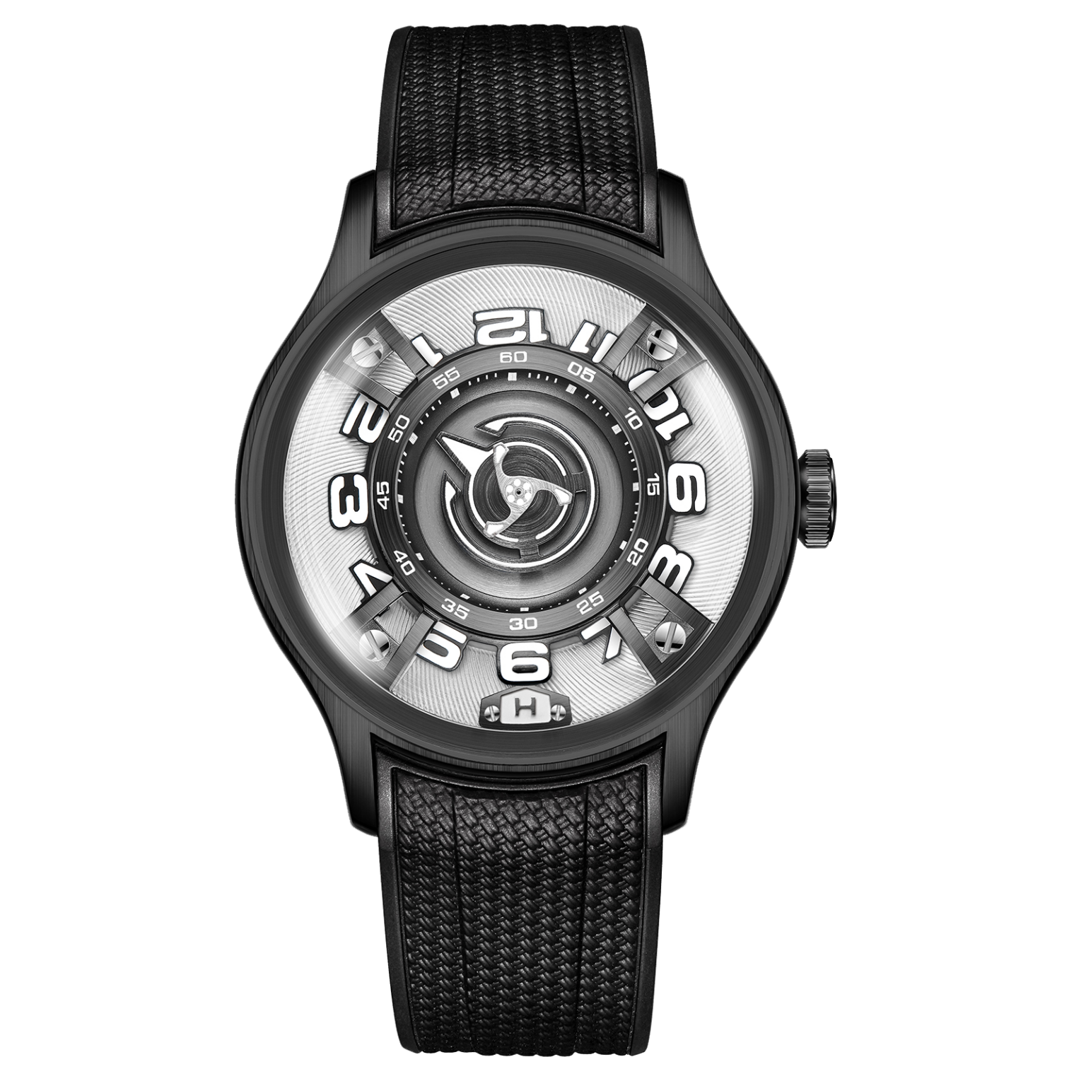 OBLVLO All Black Steel Curvature Engine Star Ship Men Super Luminous ...