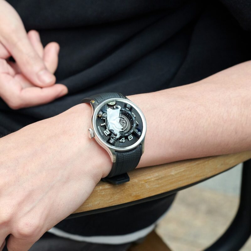 OBLVLO Easy Reader Self-Winding Automatic Watch Stainless Steel Rubber ...