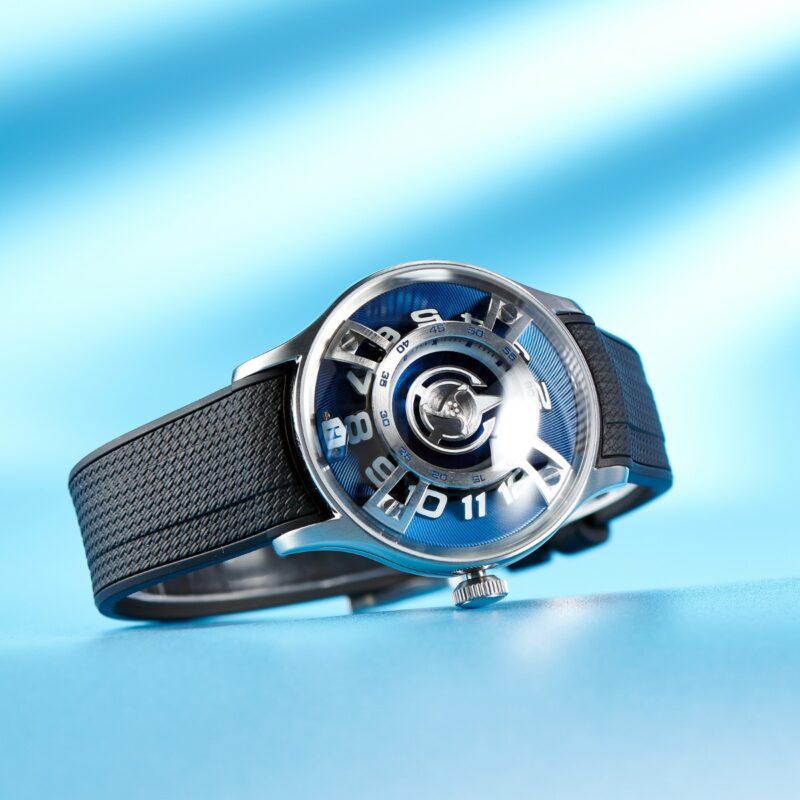OBLVLO Easy Reader Self-Winding Automatic Watch Stainless Steel Rubber ...