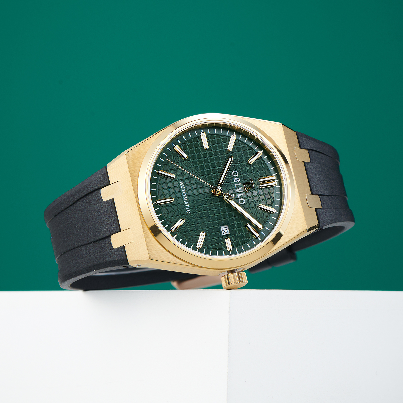 OBLVLO Luxury Brand 316L Stainless Steel Rubber Band